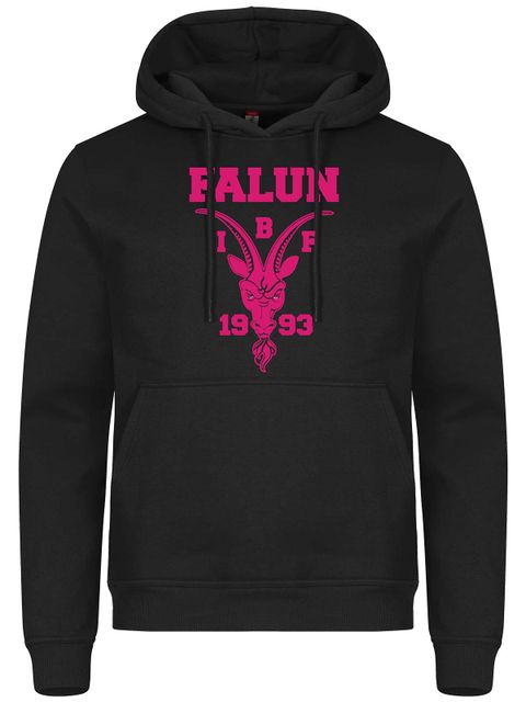 Hoodie - Pink goat, Black (IBF Falun Supportershop)