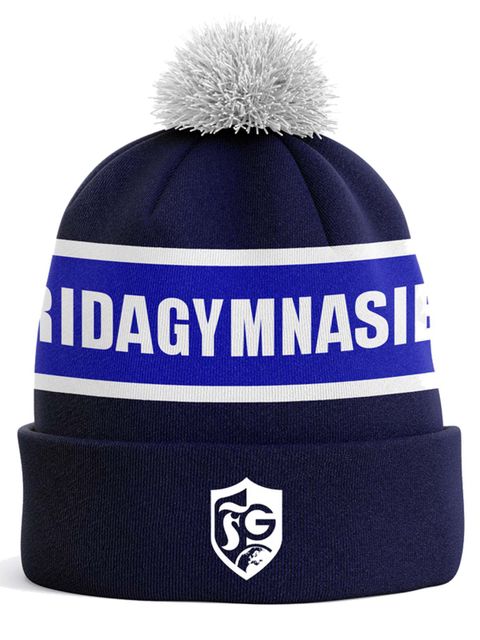 Fridagymnasiet - Stickad mössa med tofs