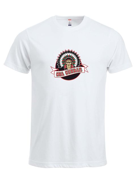 T-shirt - Stor logga, Vit (Goa Gubbar Supportershop)