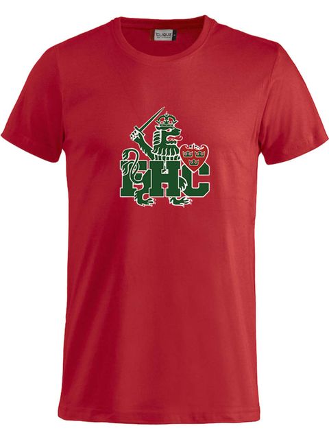 T-shirt Junior - Grönt lejon, Röd (Goa Gubbar Supportershop)