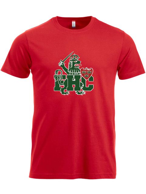 T-shirt - Grönt lejon, Röd (Goa Gubbar Supportershop)