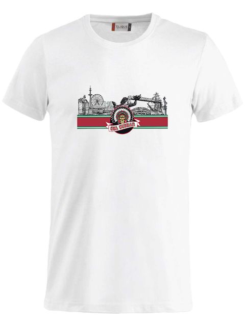T-shirt Junior - GBG siluett, Vit (Goa Gubbar Supportershop)