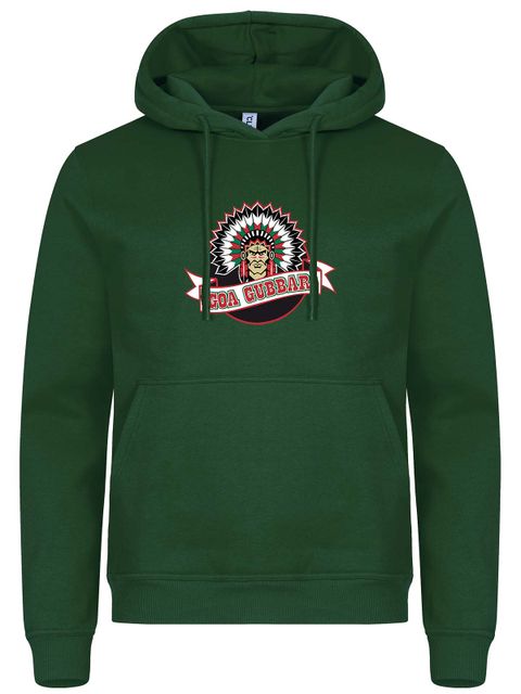 Hoodtröja - Stor hövding, Grön (Goa Gubbar Supportershop)