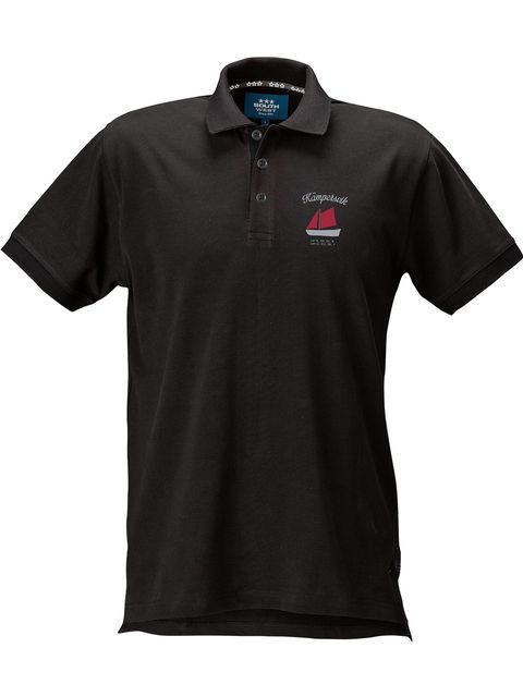 Kämpersvik Poloskjorta Cotton Herr, Black Kämpersvik Poloskjorta Cotton Herr, Black