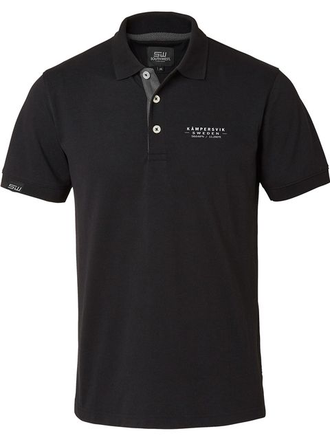 Kämpersvik Poloskjorta Funktion Herr, Black