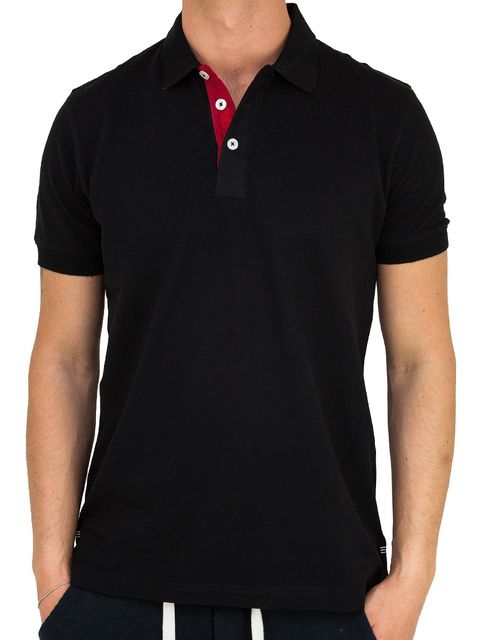 KH Pikéskjorta KH Pikéskjorta Black-Red