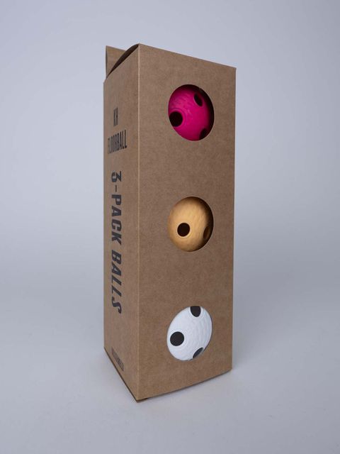 KH Innebandyboll (3-pack) Vit-Aprikos-Rosa