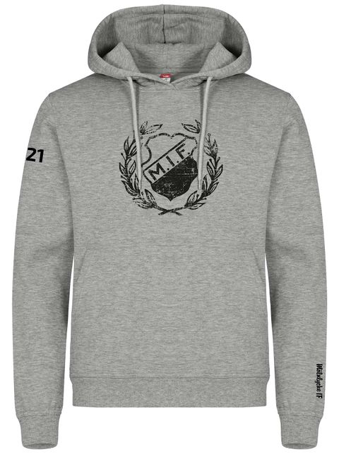 Hoodtröja - Supporter, Grey Melange (Mölnlycke IF)