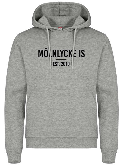 Hoodtröja - Supporter, Grey Melange (Mölnlycke IS)