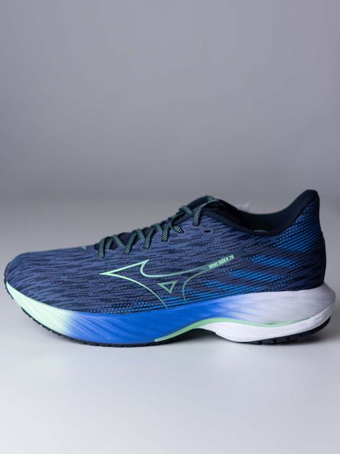 Mizuno Running Shoe WAVE RIDER 28 Vintage Indigo-Mint-Blue
