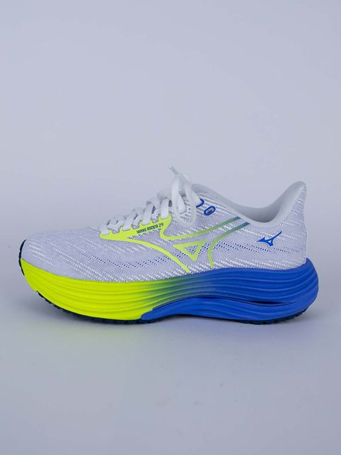 Mizuno Running Shoe WAVE RIDER 29 W (SS26) White-Blue-Yellow