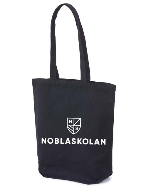 Tygkasse, Svart #1 (logo vit) (Noblaskolan)