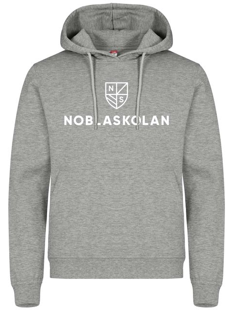 Hoodtröja, Grey Melange (Noblaskolan)