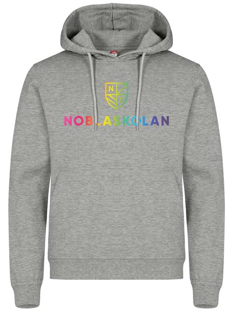 Hoodtröja - Rainbow, Grey Melange (Noblaskolan)