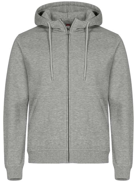 Clique Hoodie MIAMI Full Zip Grey Melange