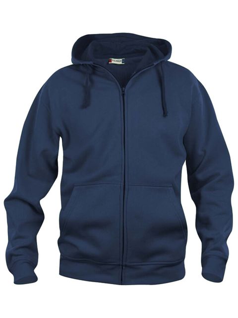 Clique Hoodie Basic Full Zip Mörk Marin