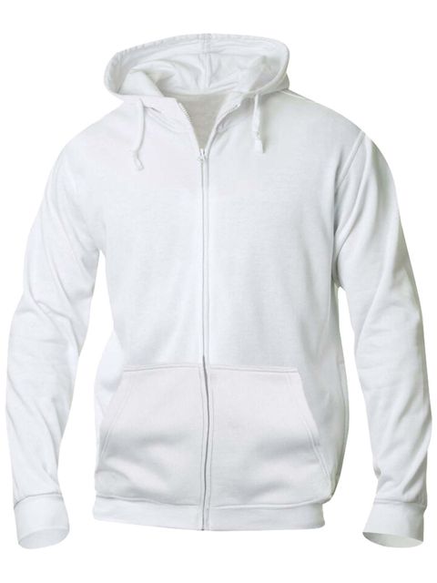 Clique Hoodie Basic Full Zip White