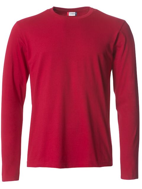 Clique T-shirt Basic Longsleeve Red