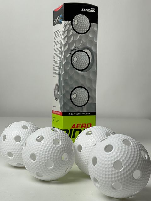 Salming Floorball Ball AERO (4-pack) White