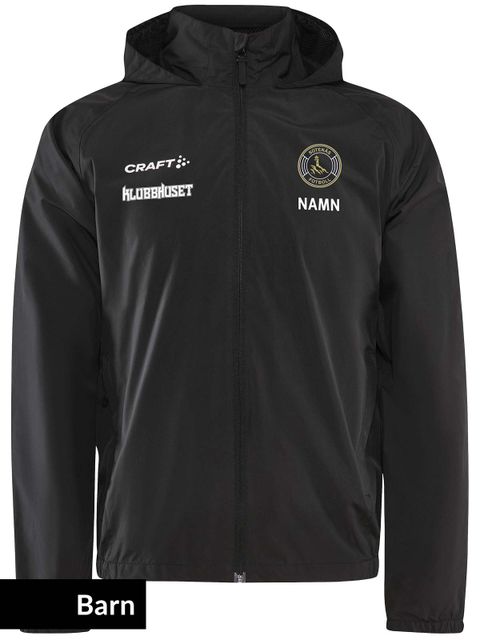 Craft Regnjacka Evolve, Svart - Barn (Sotenäs Fotboll)