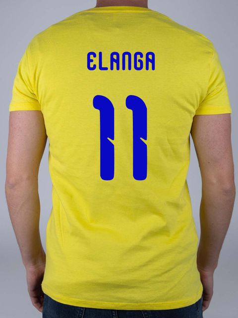 Supportertröja SVERIGE (ELANGA #11 EDT) Gul