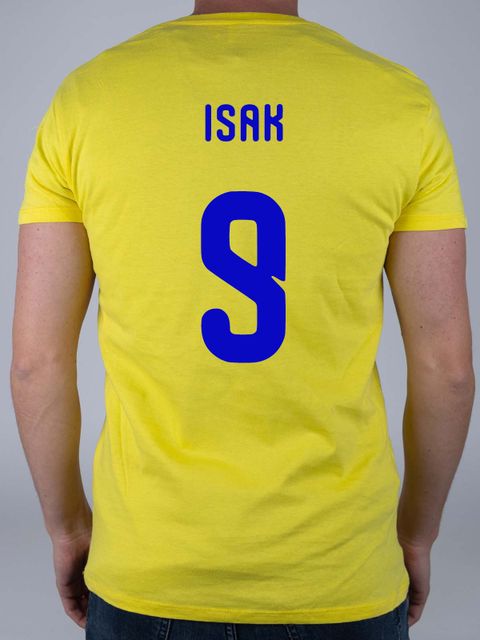 Supportertröja SVERIGE (ISAK #9 EDT) Gul