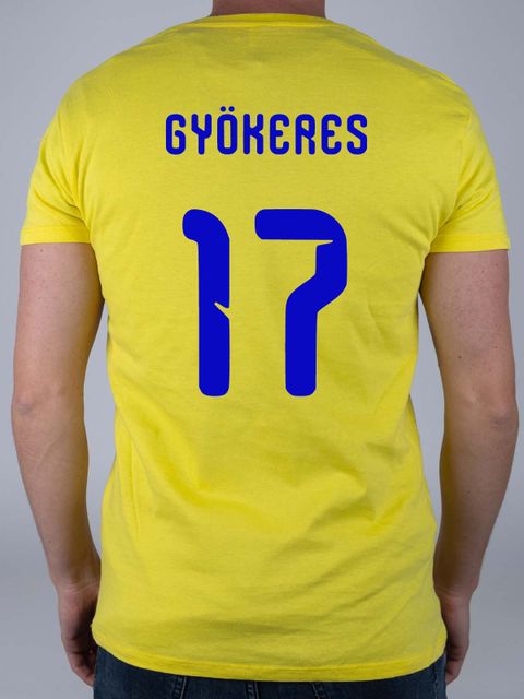 Supportertröja SVERIGE (GYÖKERES #17 EDT) Gul