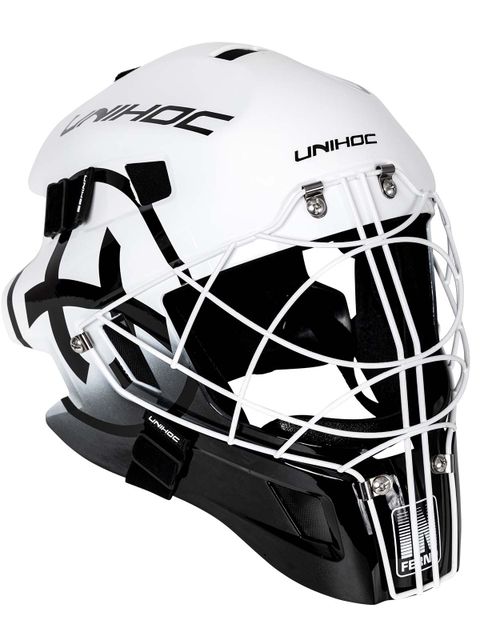 Unihoc Hjälm INFERNO 66 (Cat-Eye Cage) White-Black
