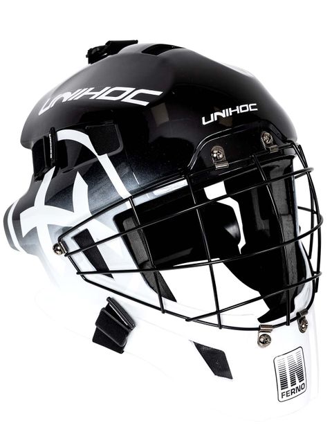 Unihoc Hjälm INFERNO 44 (Round Cage) Black-White