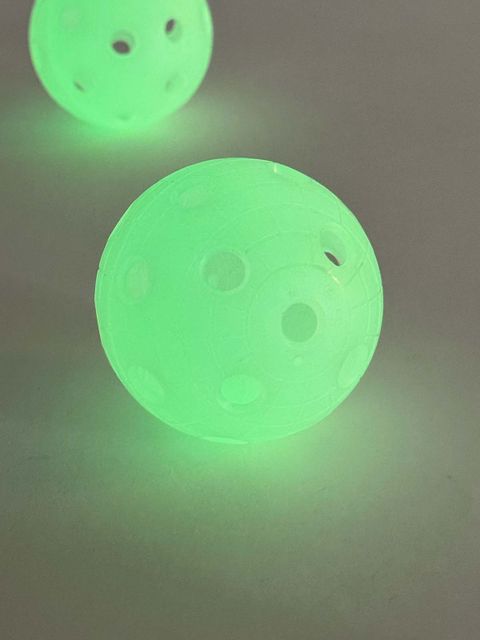 Unihoc Innebandyboll CRATER glowing in the dark Glowing White