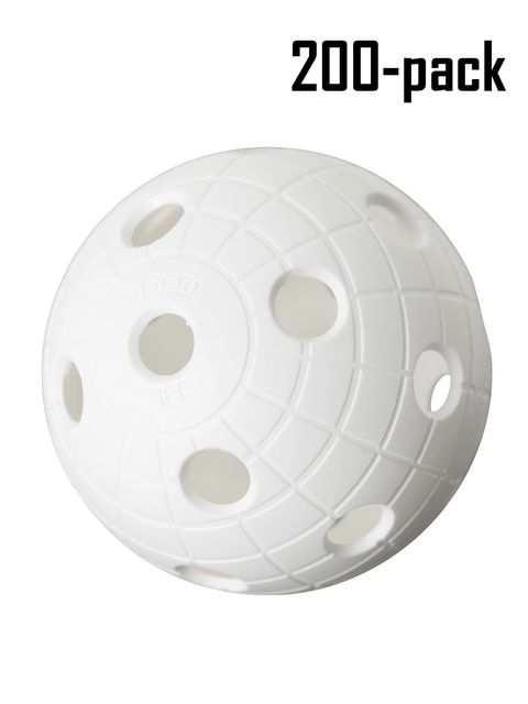 Unihoc Innebandyboll CRATER (200-pack) White