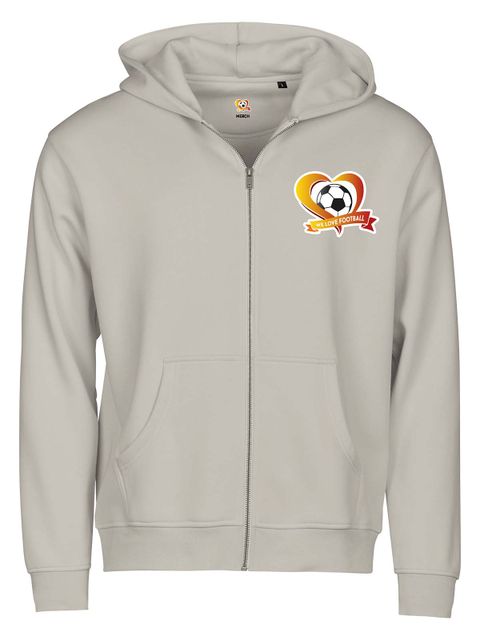 WLF Hoodtröja med dragkedja, Beige WLF Hoodtröja med dragkedja, Beige