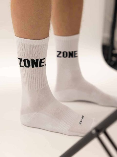 Zone Sock CLUB Low White