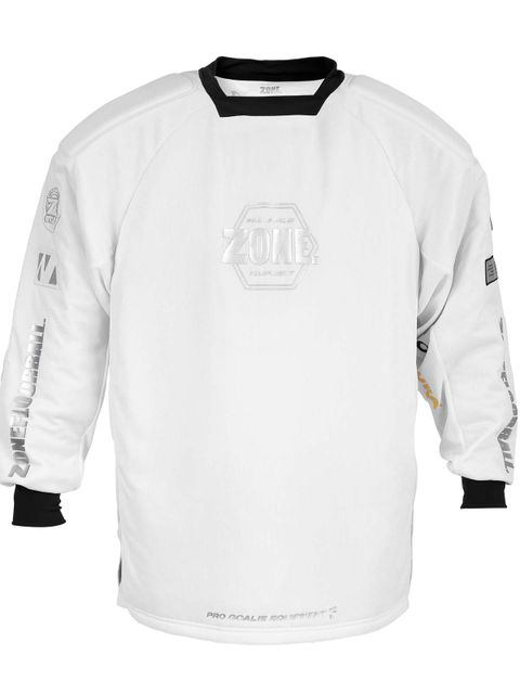 Zone Goalie Jersey UPGRADE PRO4 SuperWide White-Silver