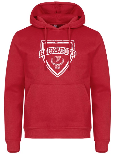 Hoodie - Supporter, Red (Backatorp IF)