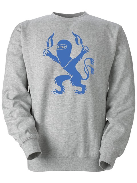 Collegetröja, Grå - Pyro-Lejon