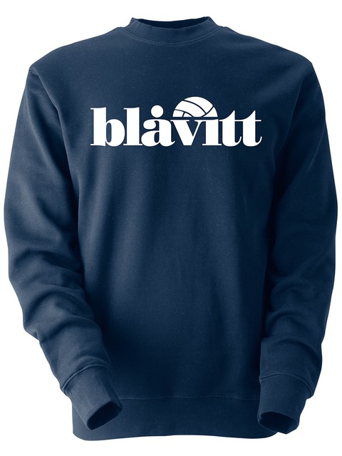 Collegetröja, Marinblå - Blåvitt Elesse