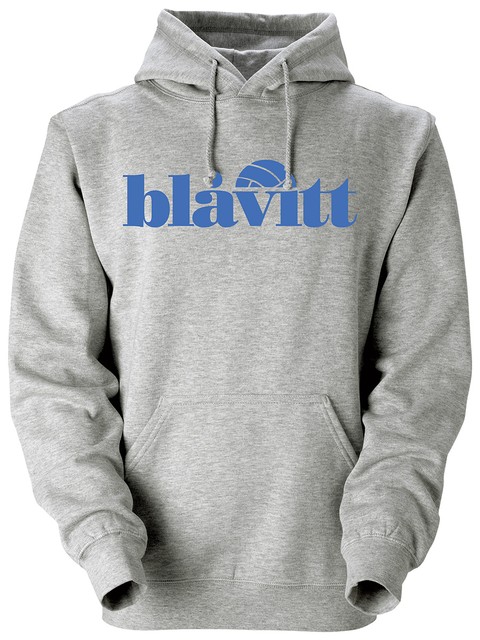 Hoodtröja, Grå - Blåvitt Elesse