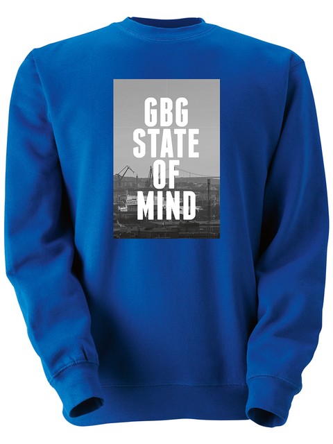 Collegetröja, Blå - GBG State Of Mind