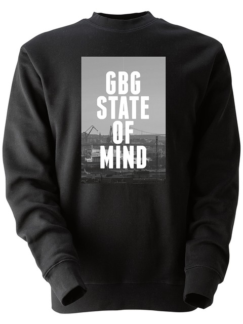 Collegetröja, Svart - GBG State Of Mind