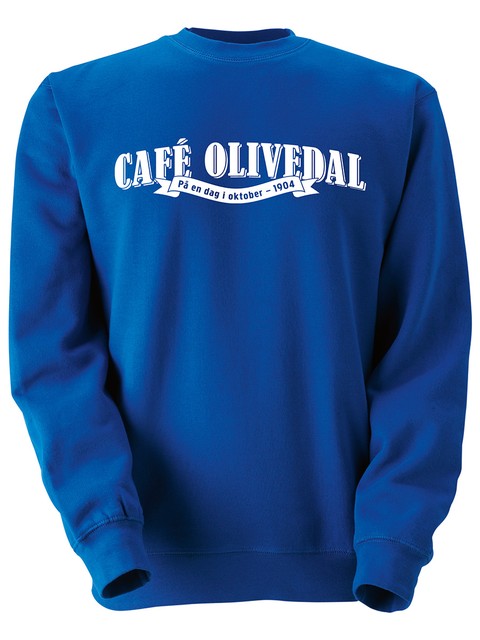 Collegetröja, Blå - Café Olivedal