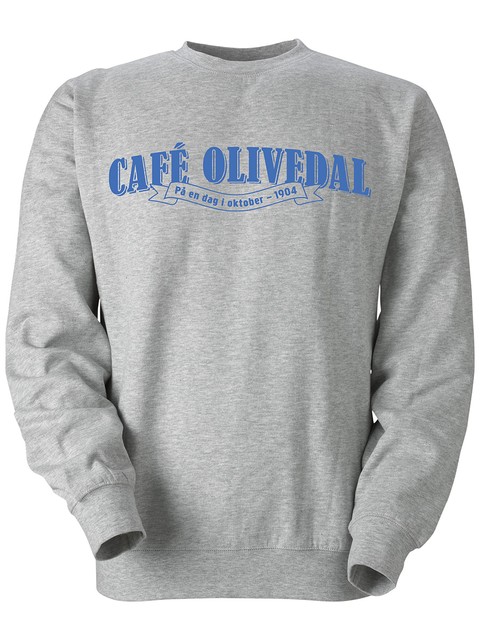 Collegetröja, Grå - Café Olivedal