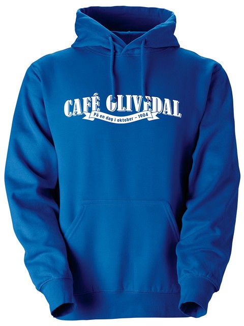 Hoodtröja, Blå - Café Olivedal