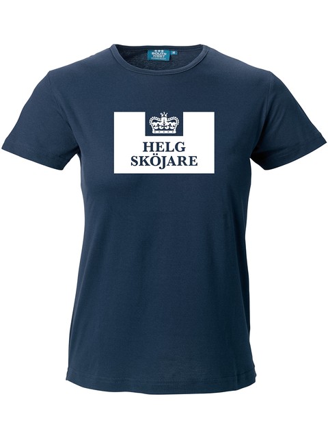 T-shirt Dam, Marinblå - Helgsköjare