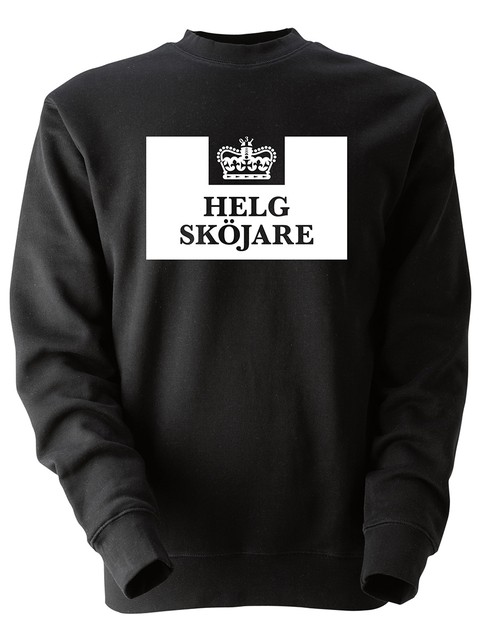 Collegetröja, Svart - Helgsköjare
