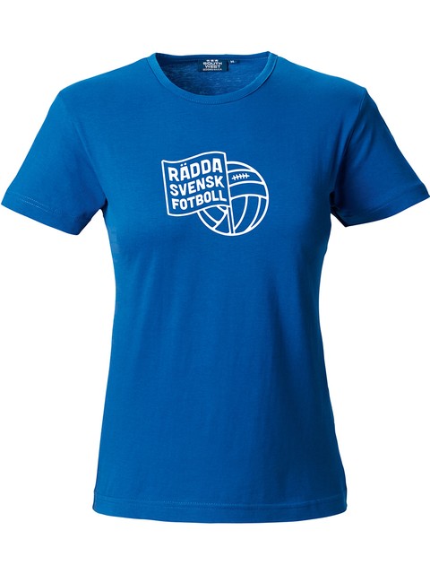 T-Shirt Dam, Blå - Rädda Svensk Fotboll