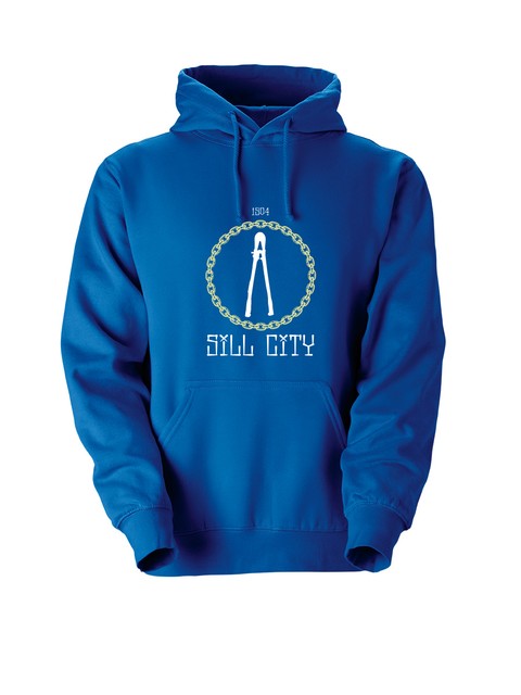 Hoodtröja, Blå - Sill City