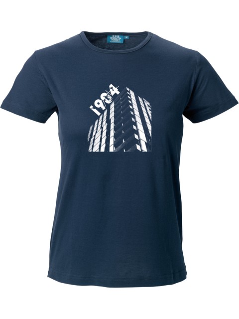 T-shirt Dam, Marinblå - Höghus 1904