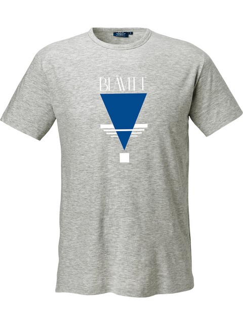 T-shirt Herr, Grå - Blåvitt Triangel