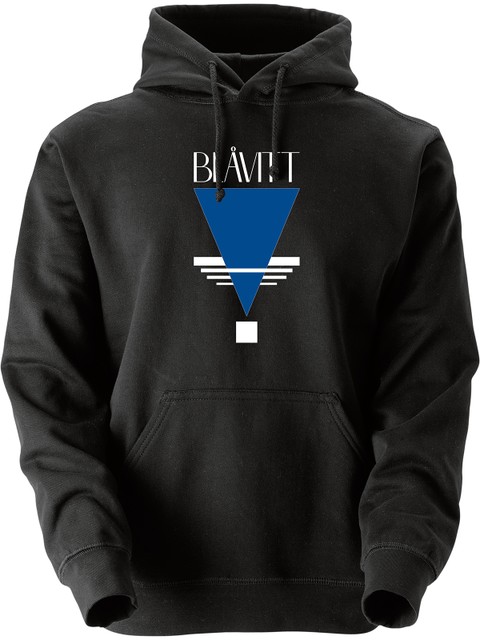 Hoodie, Black - Blåvitt Triangel